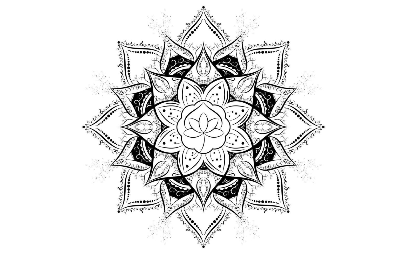 Mandala floral pattern, Vintage decorative elements vector