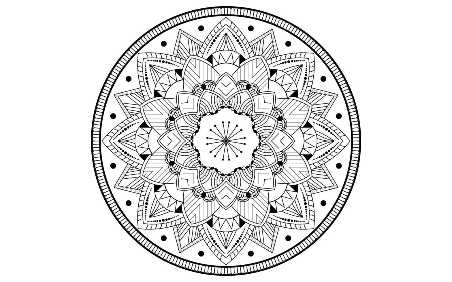 Mandala floral pattern, Vintage decorative elements vector