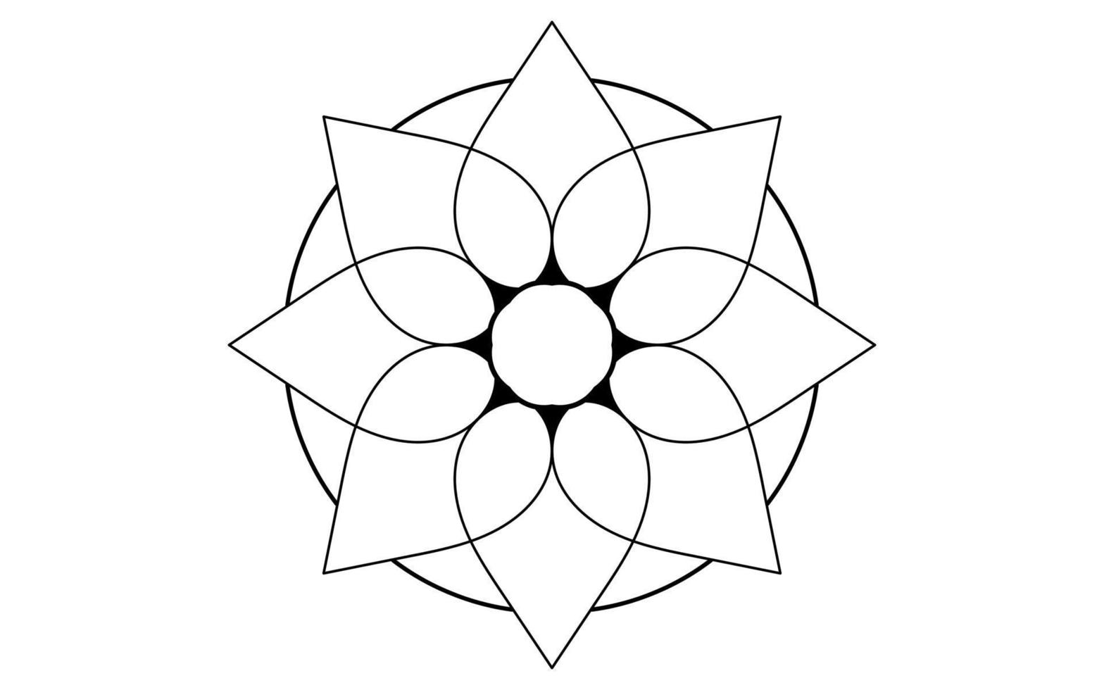 Mandala floral pattern, Vintage decorative elements vector