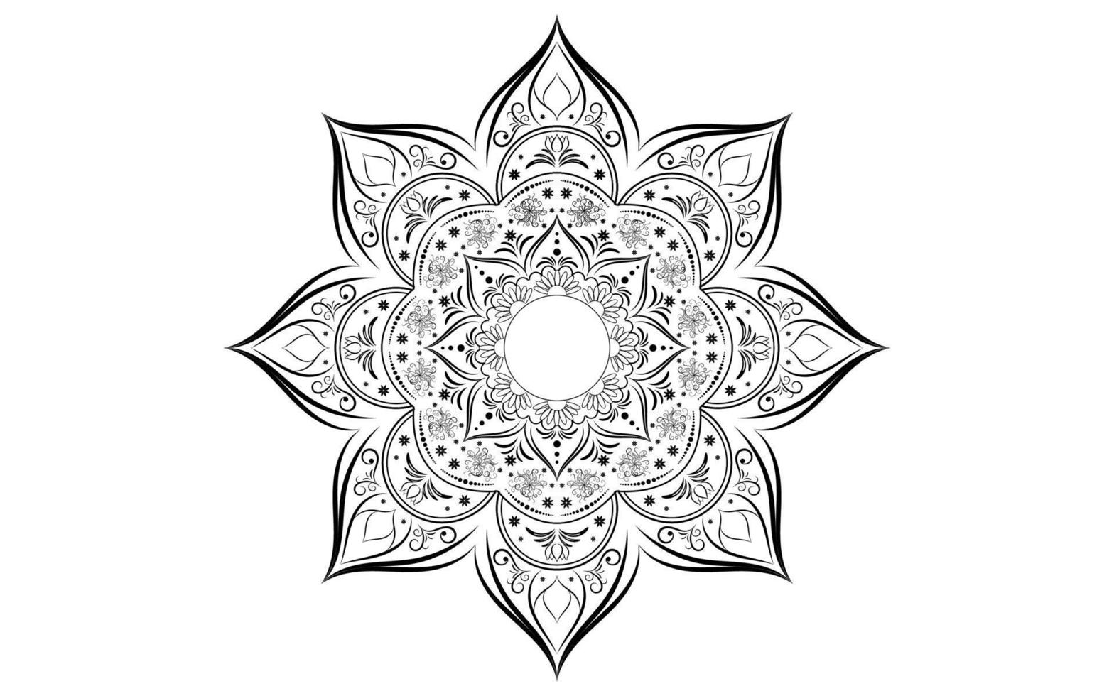 Mandala floral pattern, Vintage decorative elements vector