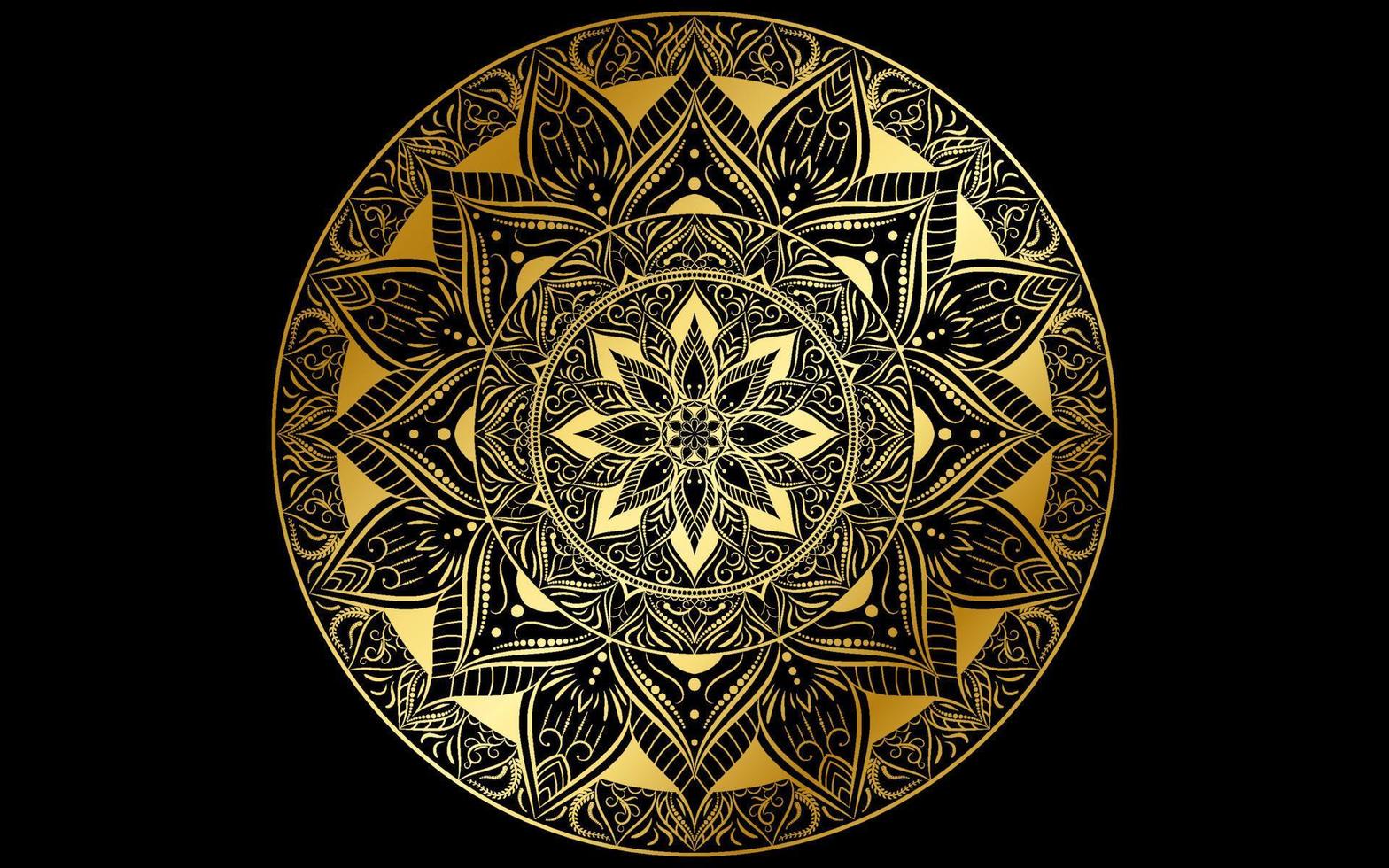 patrón floral mandala, elementos decorativos vintage vector