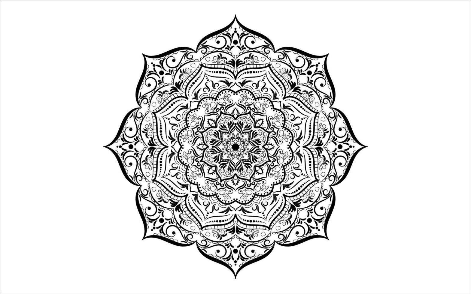 Mandala floral pattern, Vintage decorative elements vector