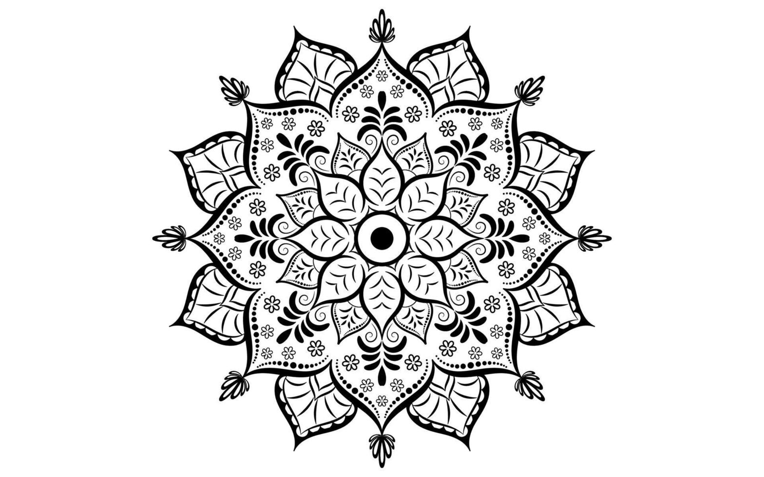 Mandala floral pattern, Vintage decorative elements vector
