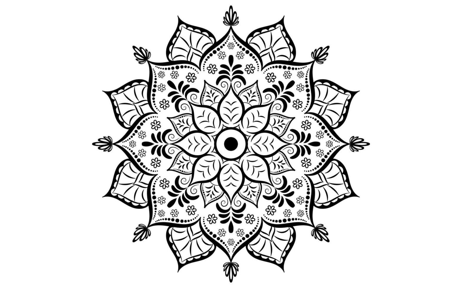 patrón floral mandala, elementos decorativos vintage vector