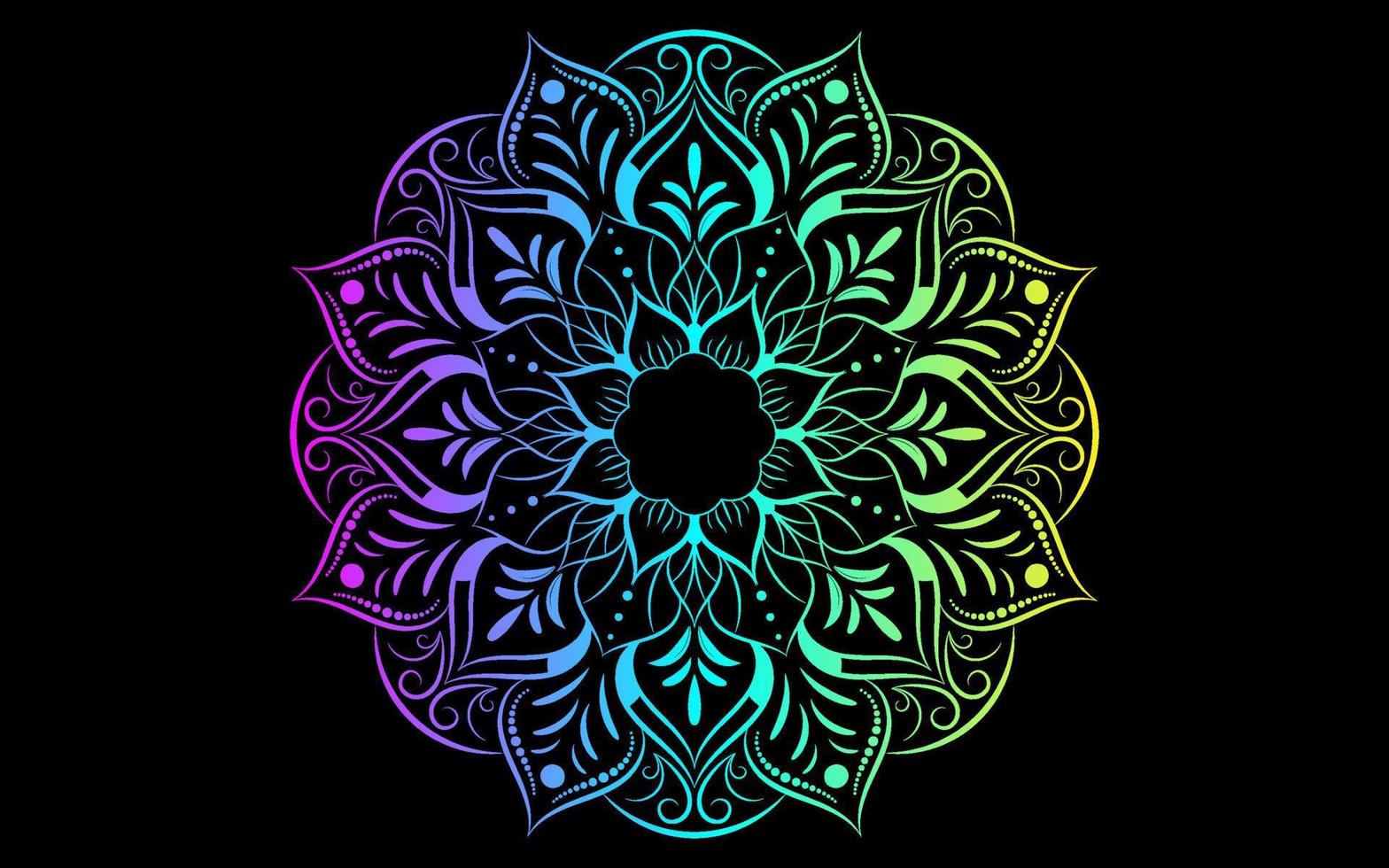 Mandala floral pattern, Vintage decorative elements vector