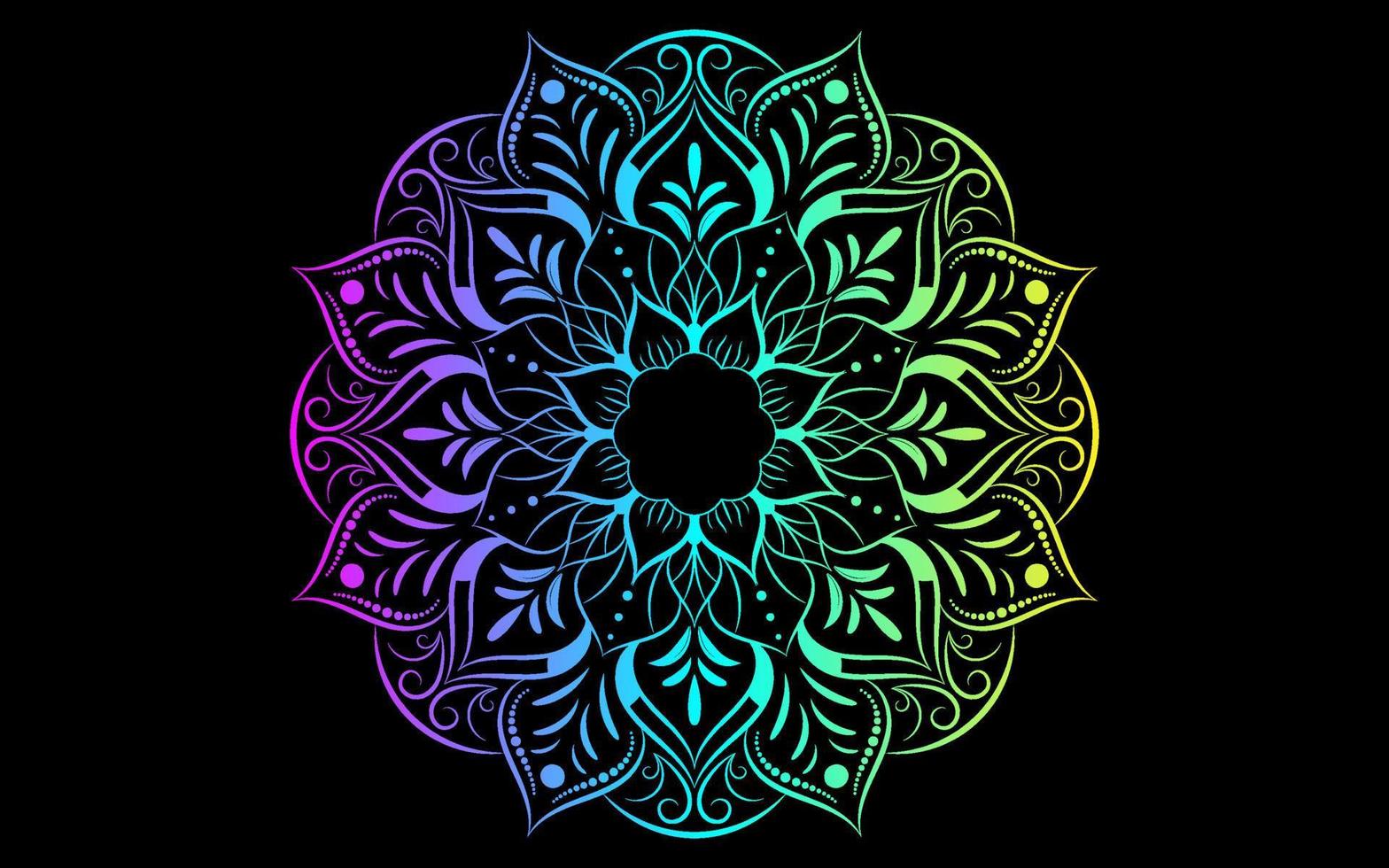 patrón floral mandala, elementos decorativos vintage vector