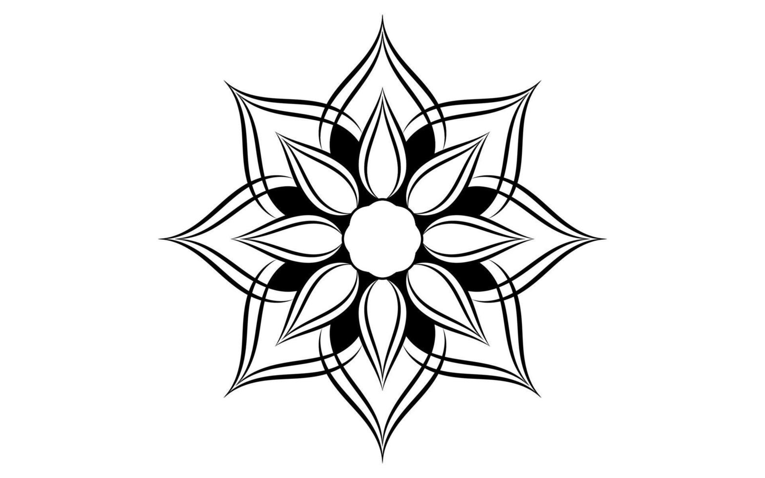 Mandala floral pattern, Vintage decorative elements vector