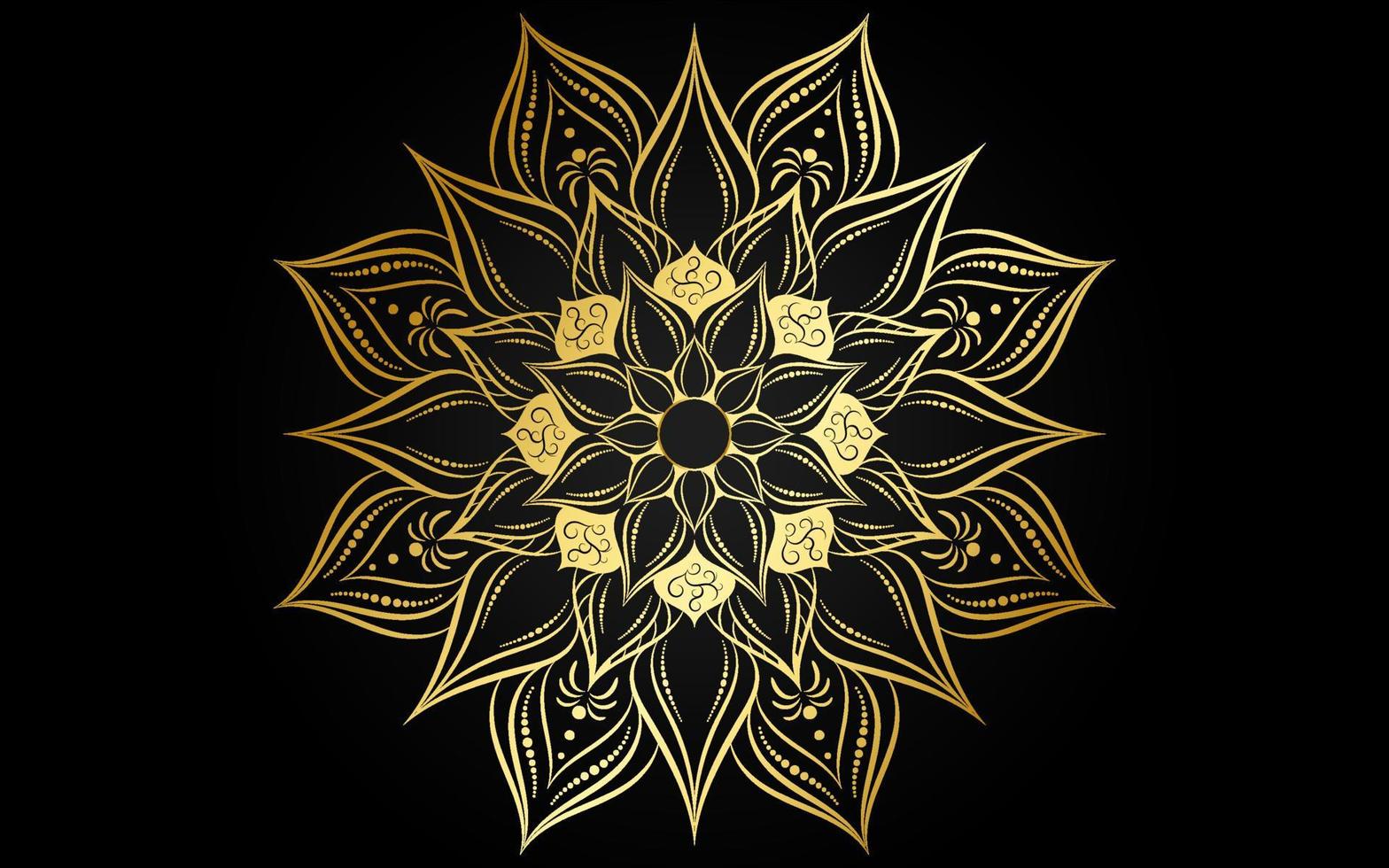 patrón floral mandala, elementos decorativos vintage vector