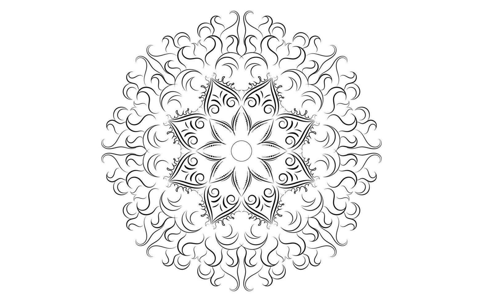 Mandala floral pattern, Vintage decorative elements vector
