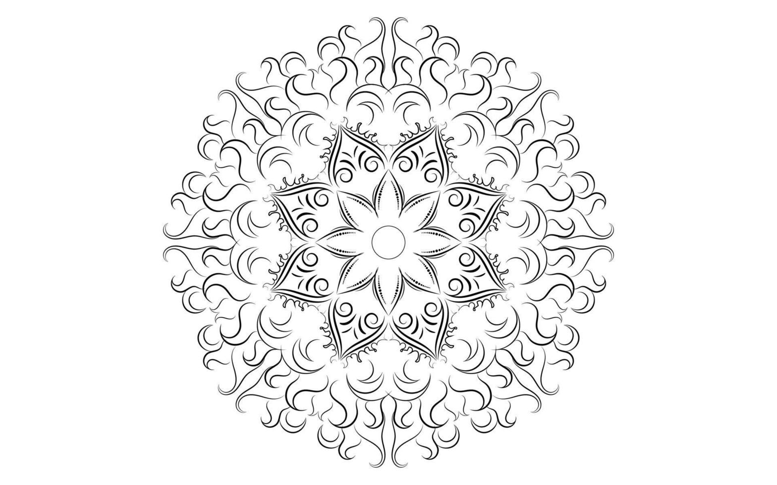 patrón floral mandala, elementos decorativos vintage vector