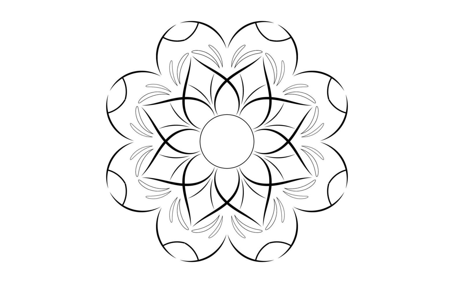 Mandala floral pattern, Vintage decorative elements vector