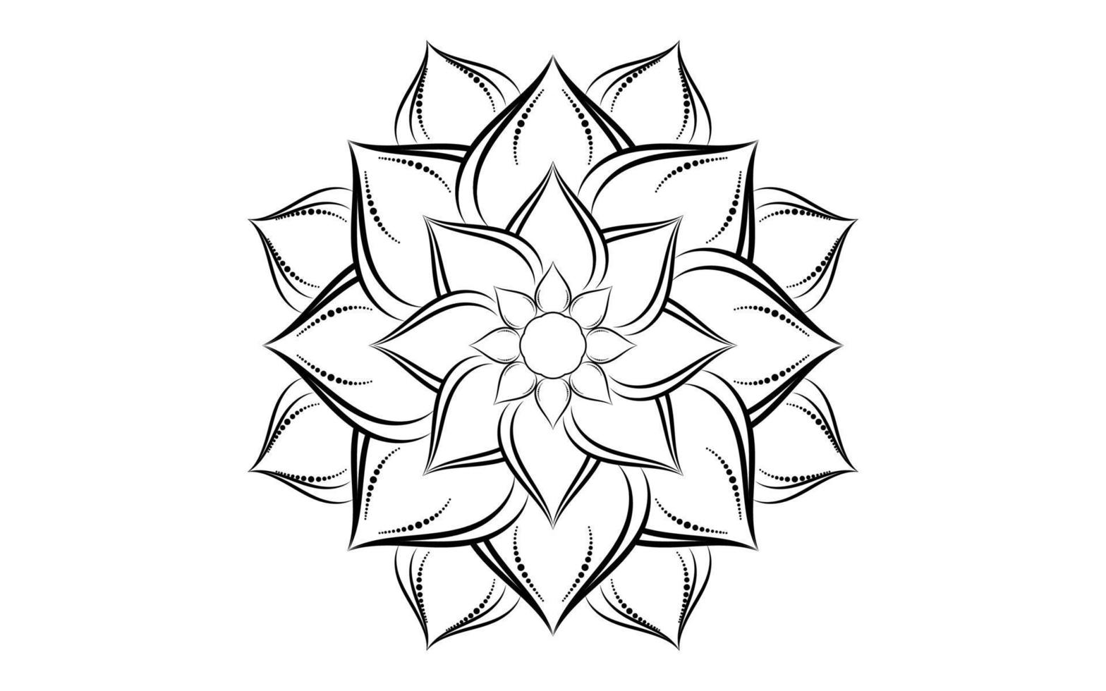 Mandala floral pattern, Vintage decorative elements vector