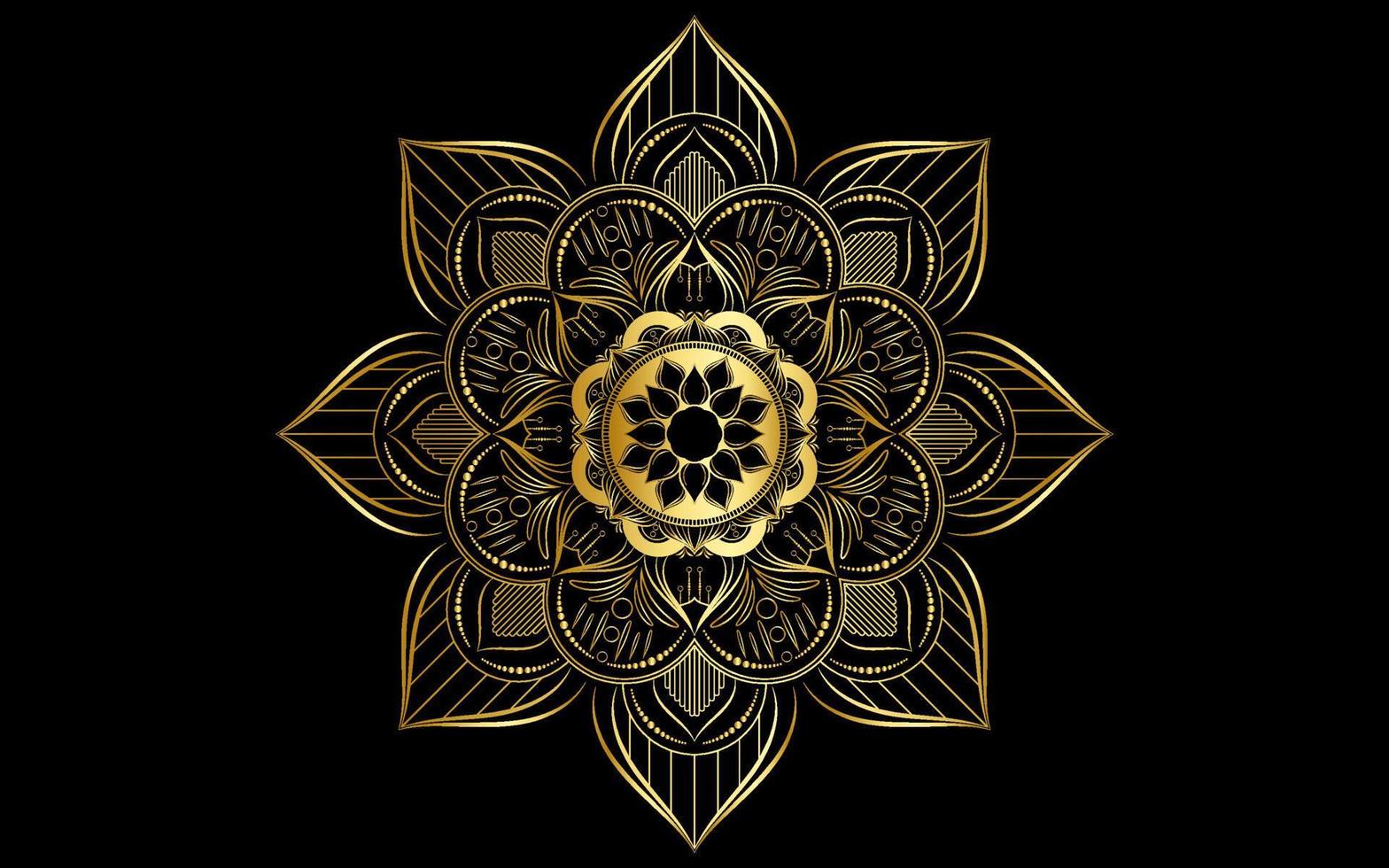 patrón floral mandala, elementos decorativos vintage vector