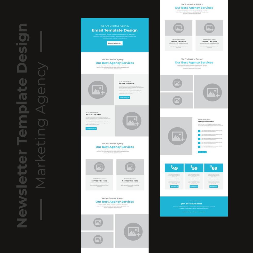 vector de plantilla de marketing de correo electrónico de negocios multipropósito