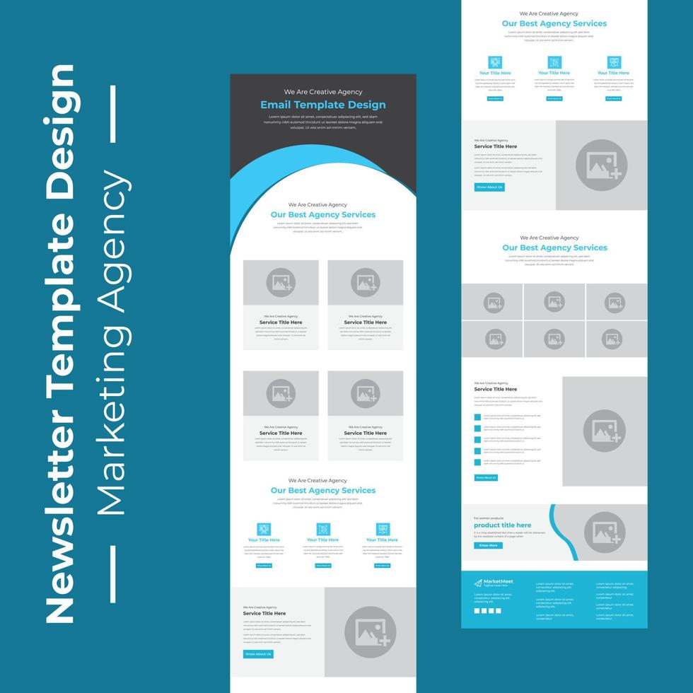 vector de plantilla de marketing de correo electrónico de negocios multipropósito