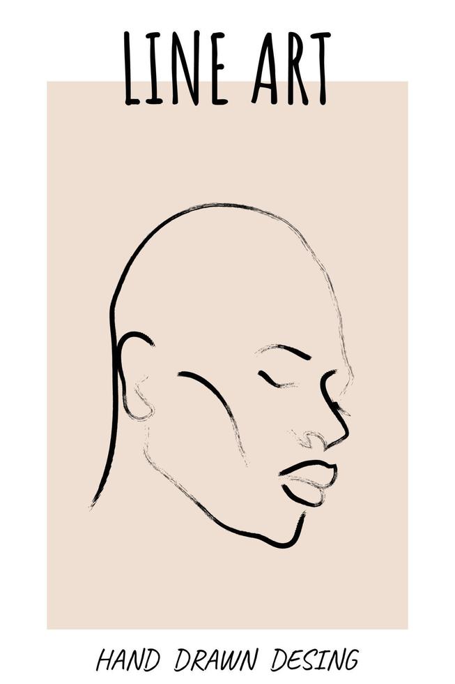 caras surrealistas línea continua, dibujo de caras y peinados, concepto de moda, belleza de la mujer, minimalista, ilustración vectorial, bastante sexy. retrato contemporáneo vector