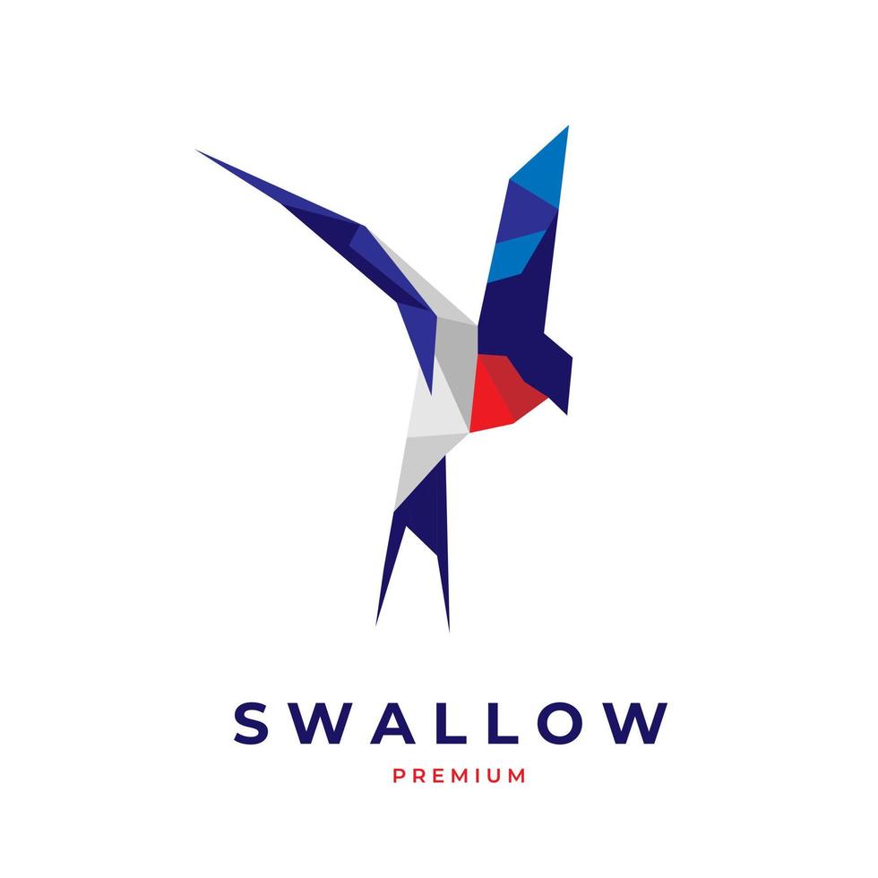 Logo illustration of a swallow that will jump to its destination vector