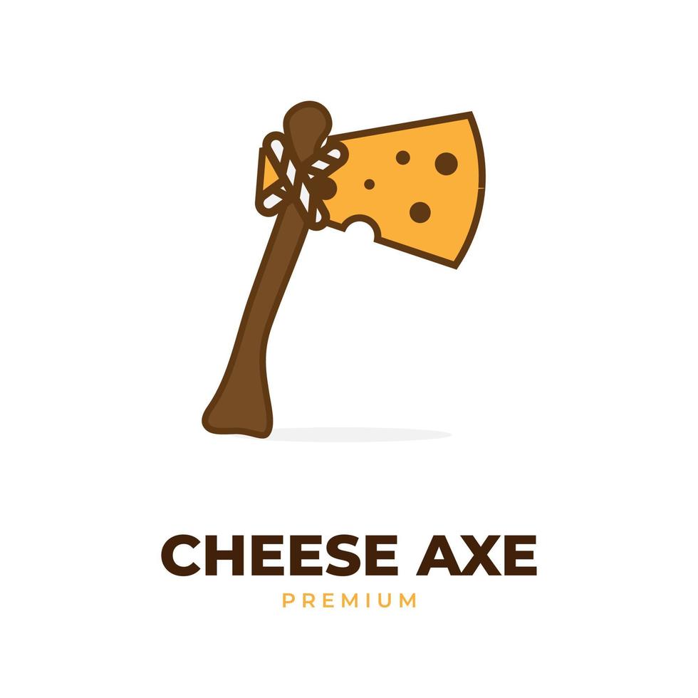 Axe cheese abstract logo illustration vector