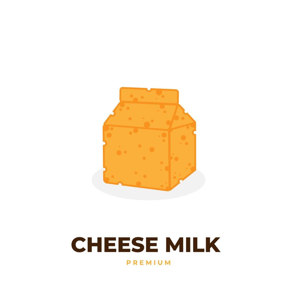 logotipo de ilustración de queso de leche abstracta vector