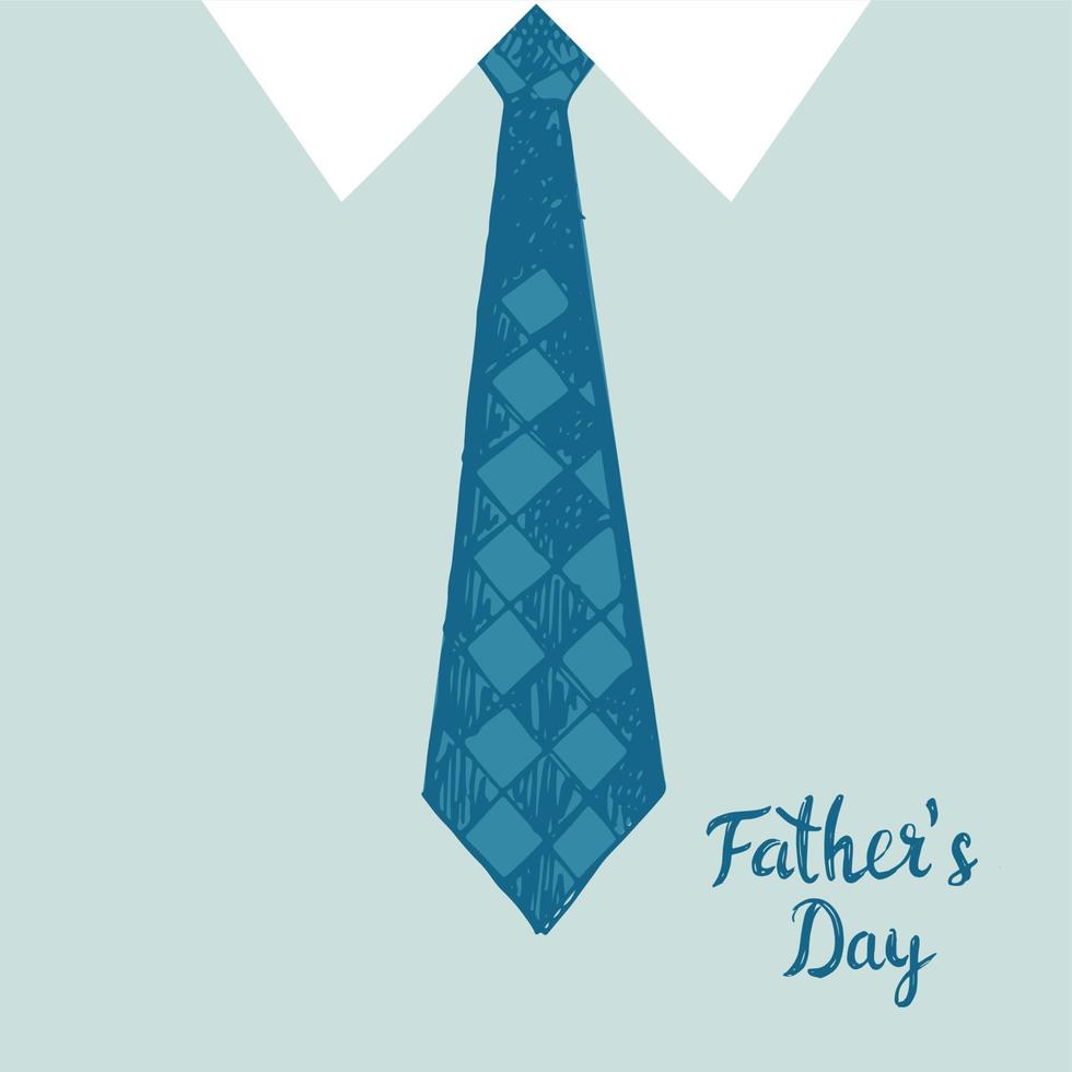 Happy Fathers Day, hand drawn style, vector illustration.