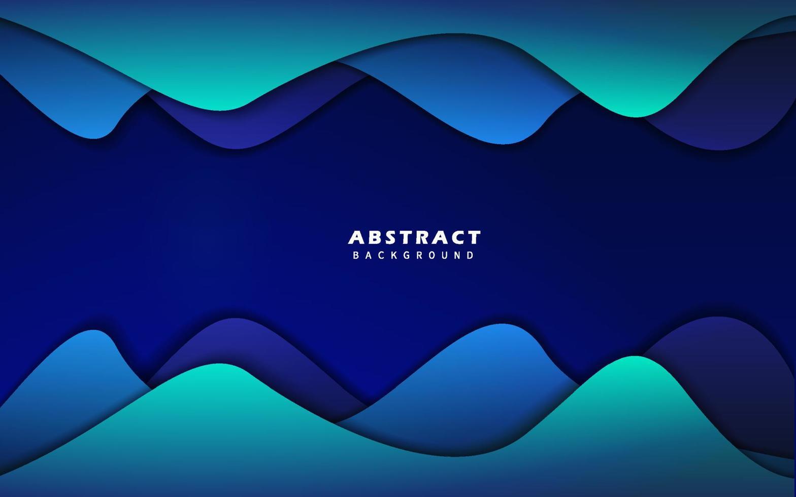 Abstract waves shape blue background vector