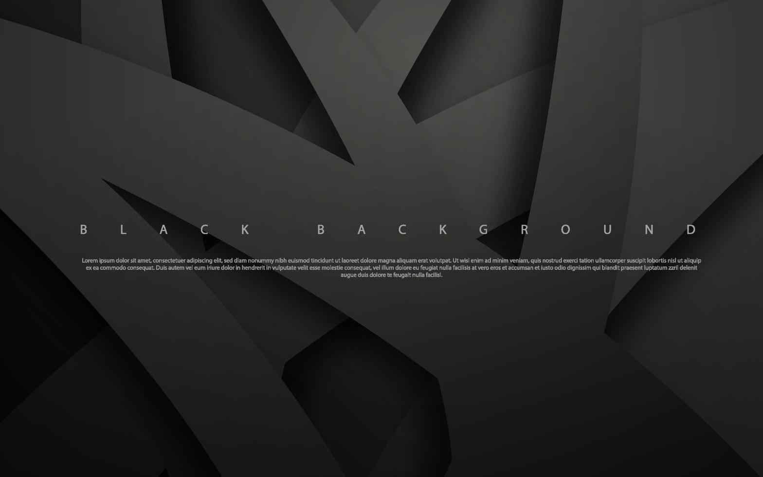 Abstract dark black papercut background vector