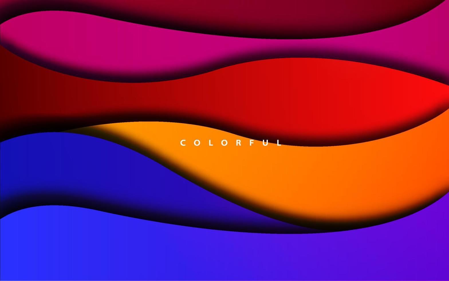 Abstract wave shape colorful background vector