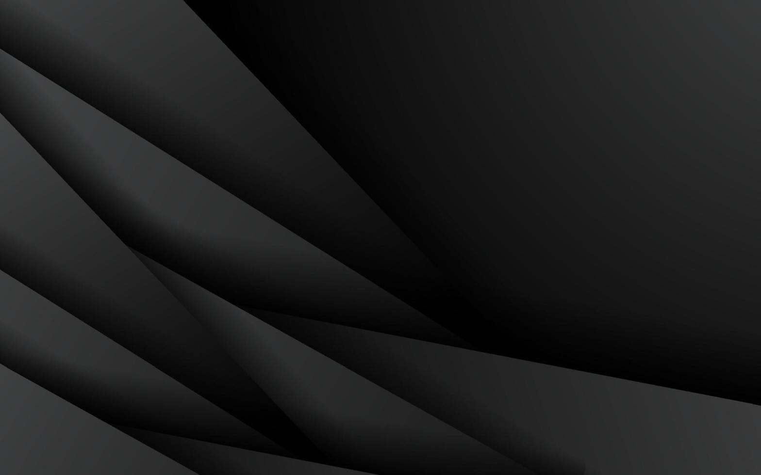 Abstract dark black overlap layer background vector