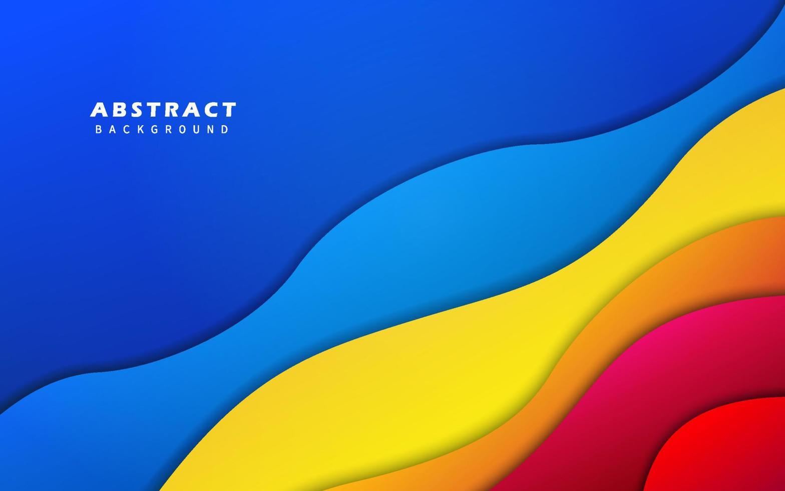 Abstract wave shape colorful background vector