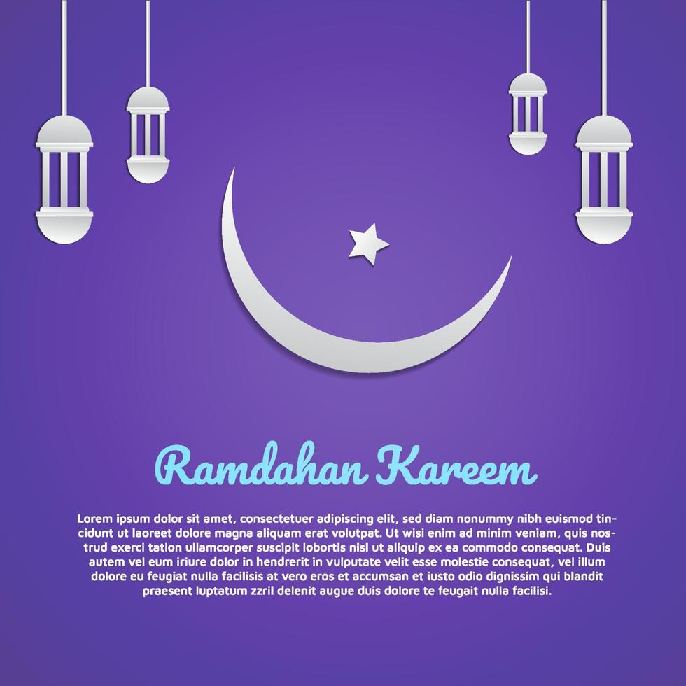 Ramadhan background papercut vector