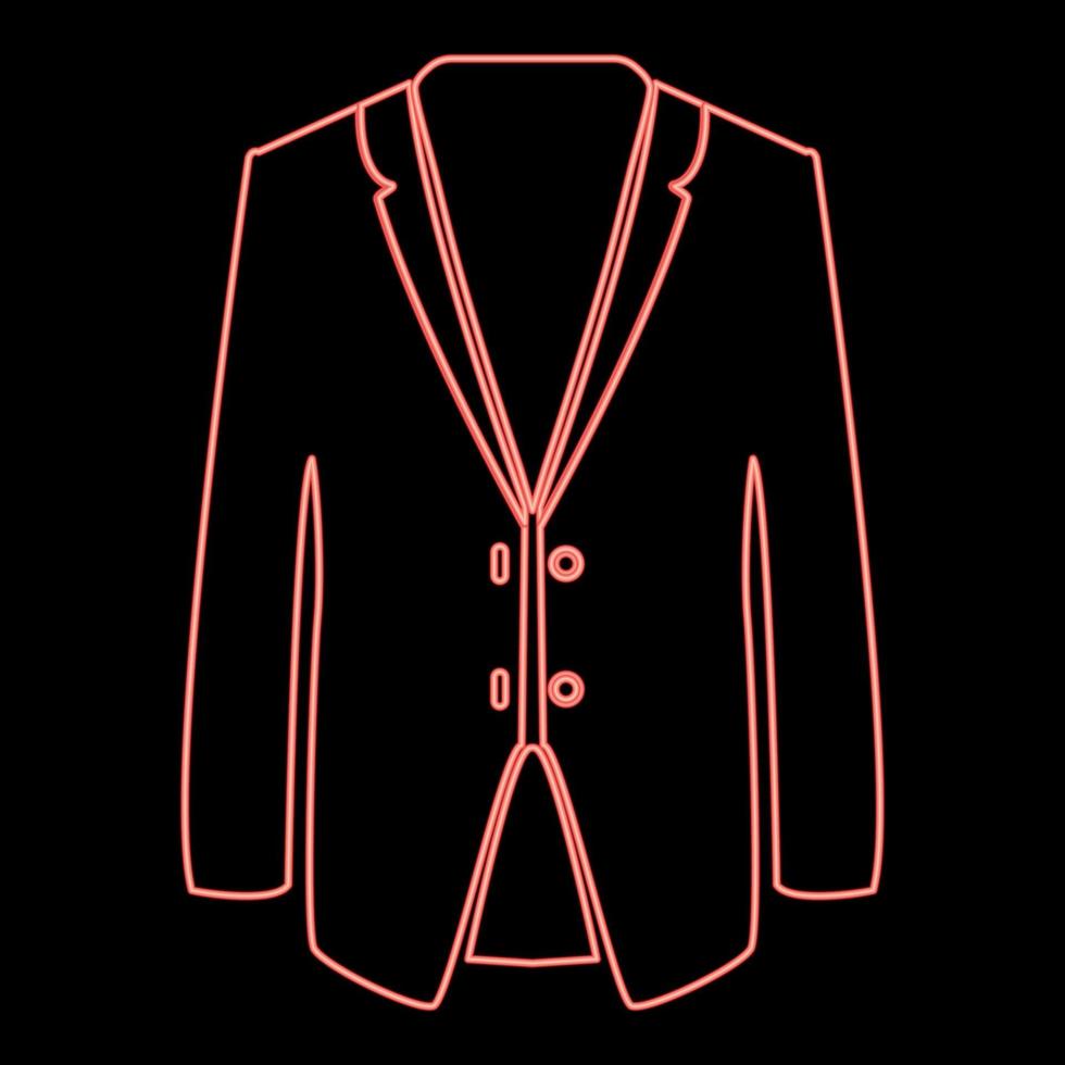 traje de negocios de neón color rojo ilustración vectorial imagen de estilo plano vector