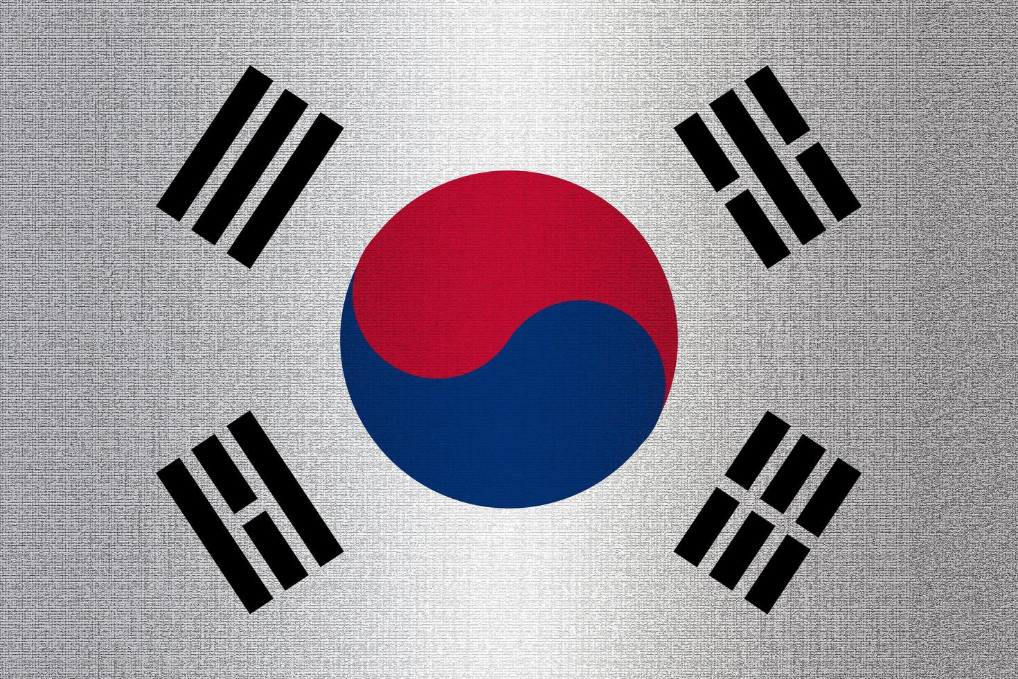 Flag of South Korea on stone photo