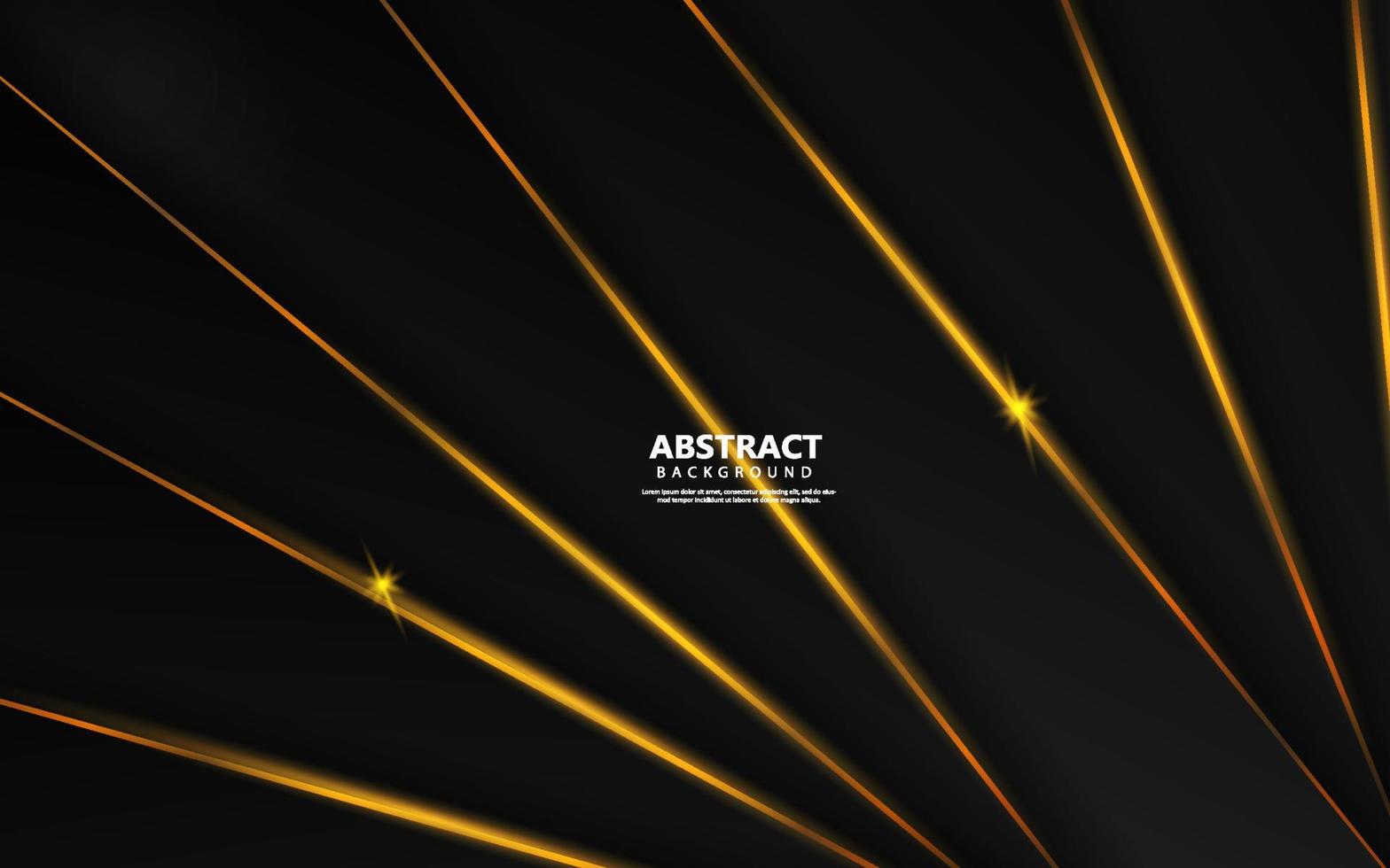 Abstract black gold background vector