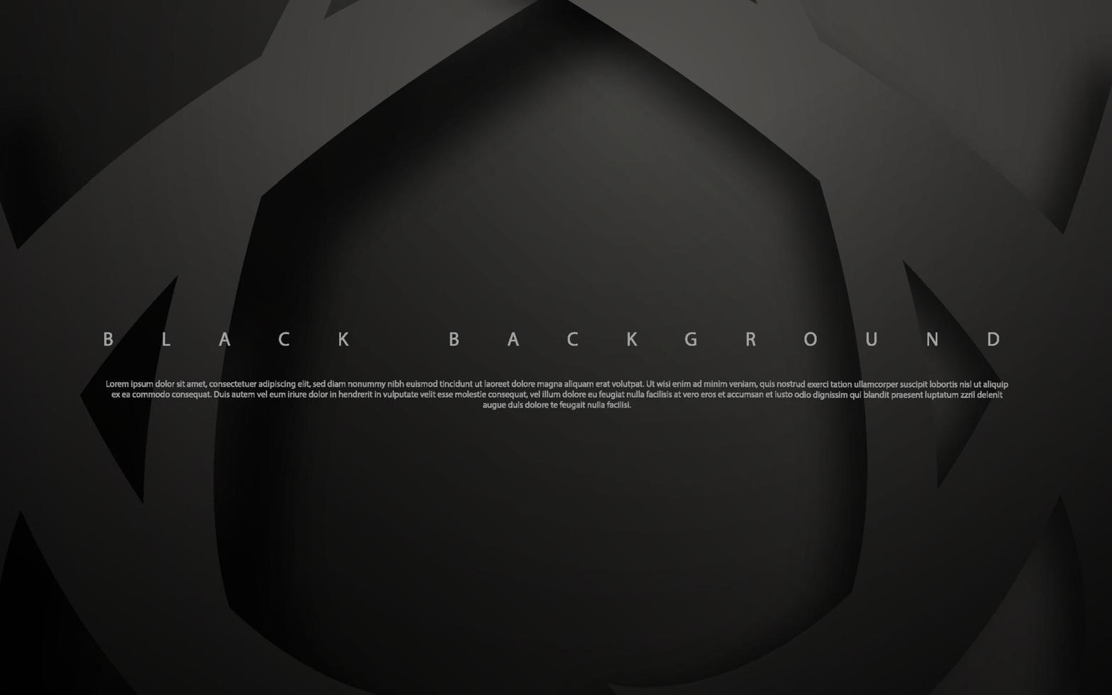 Abstract dark black papercut background vector