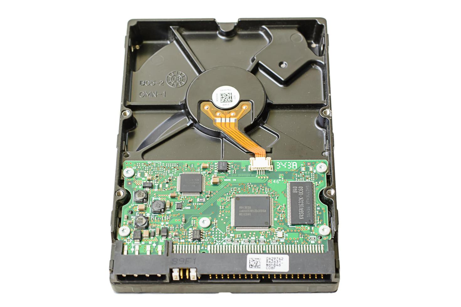 The SATA harddisk drive on white background photo