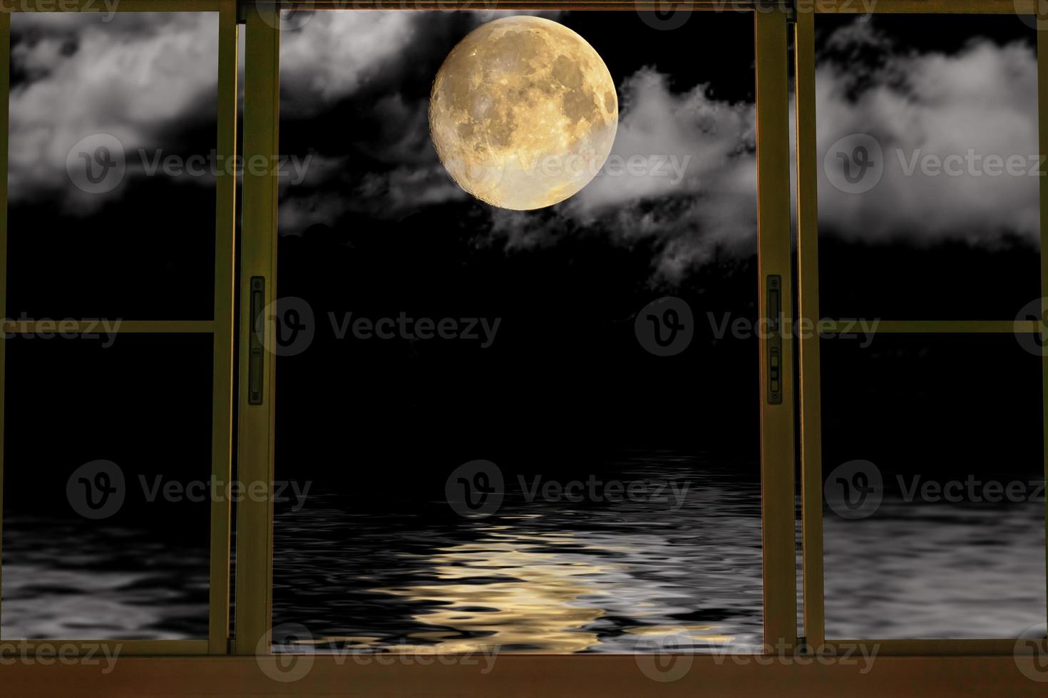 Look at the moon and shadow in window photo