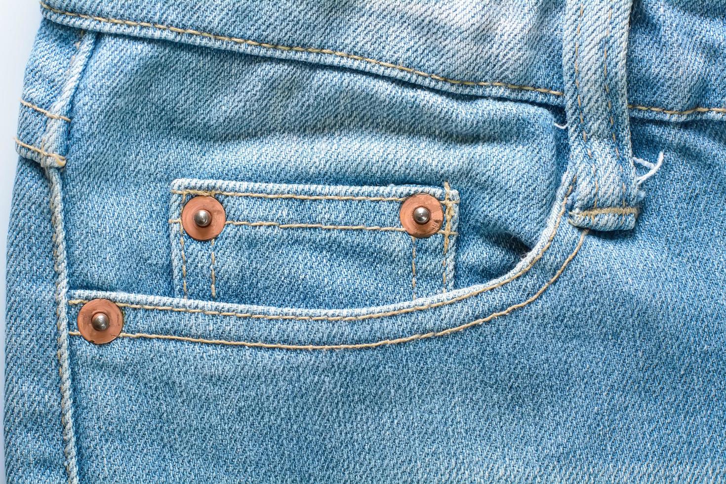 The blue jeans or blue denim clean texture. photo