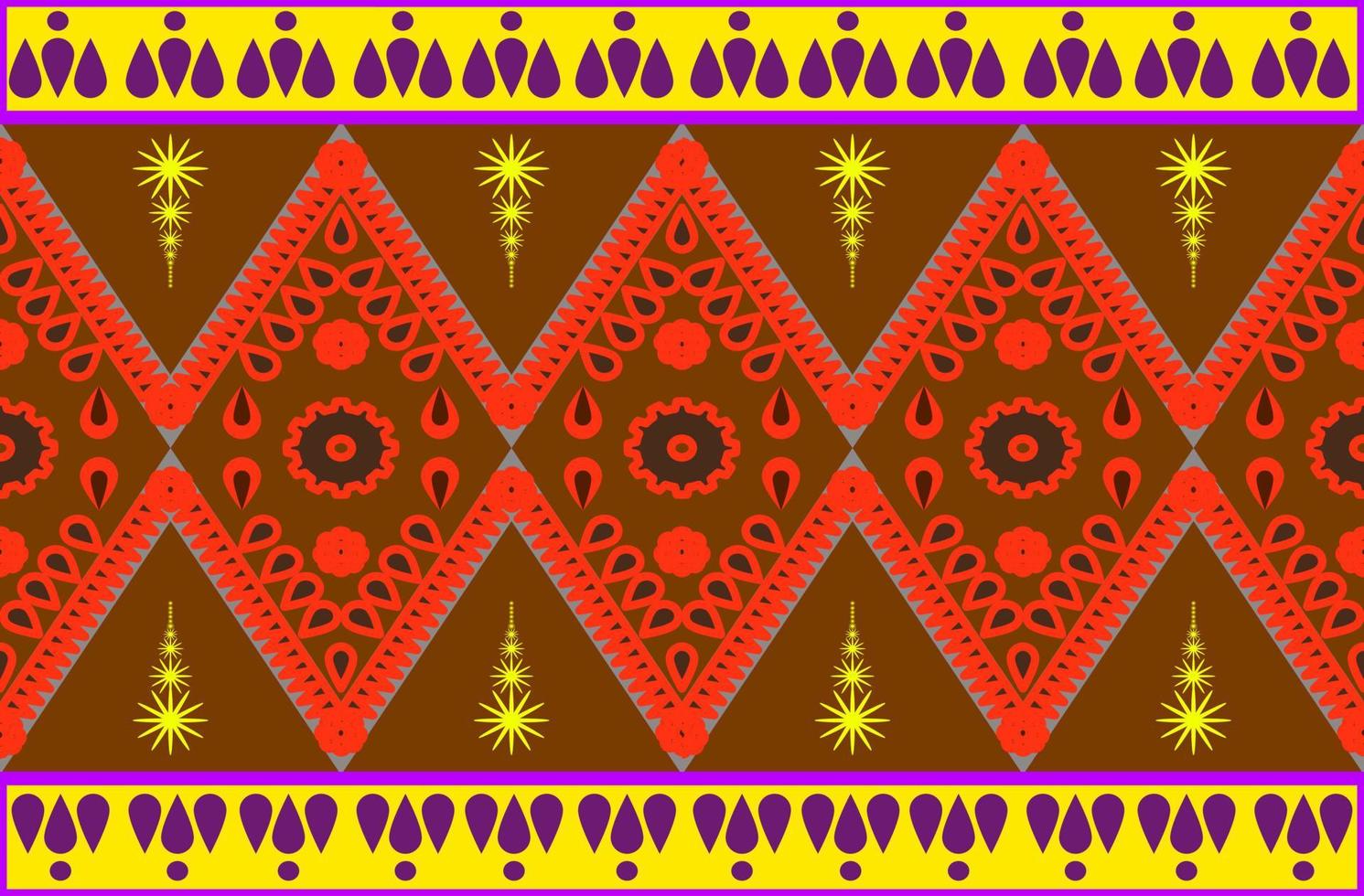 Los diseños de patrones geométricos de estilo nativo se utilizan para destruir telas, fondos y accesorios. vector