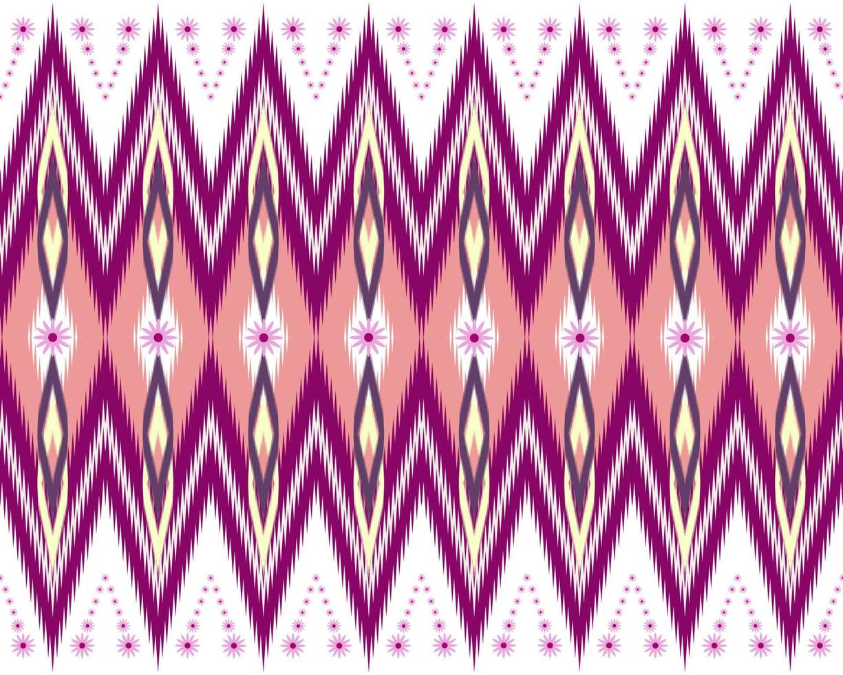 New fabric patterns produced by apprentices take a long time to produce and pay attention to every step of the beautiful pattern. vector