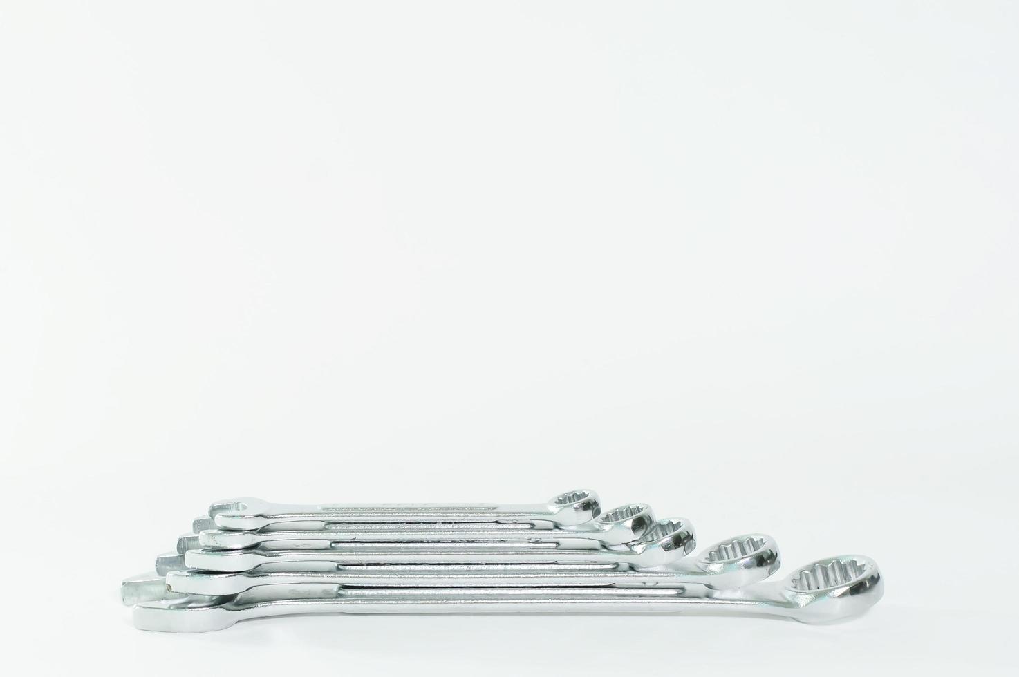 The wrench isolated on a white background. photo