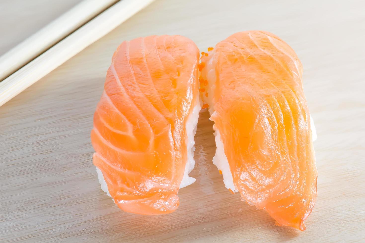 Sushi on the wood table photo