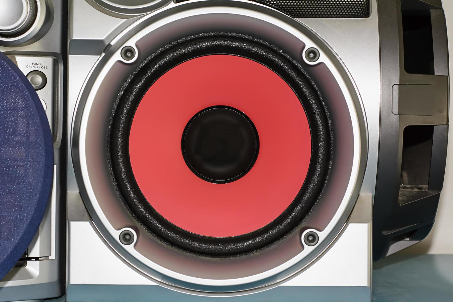 Loudspeaker is red photo