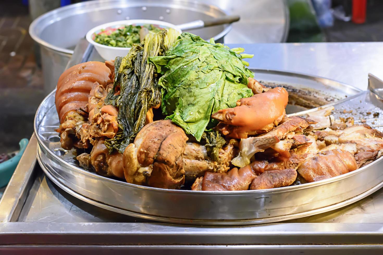 Stewed pork leg photo