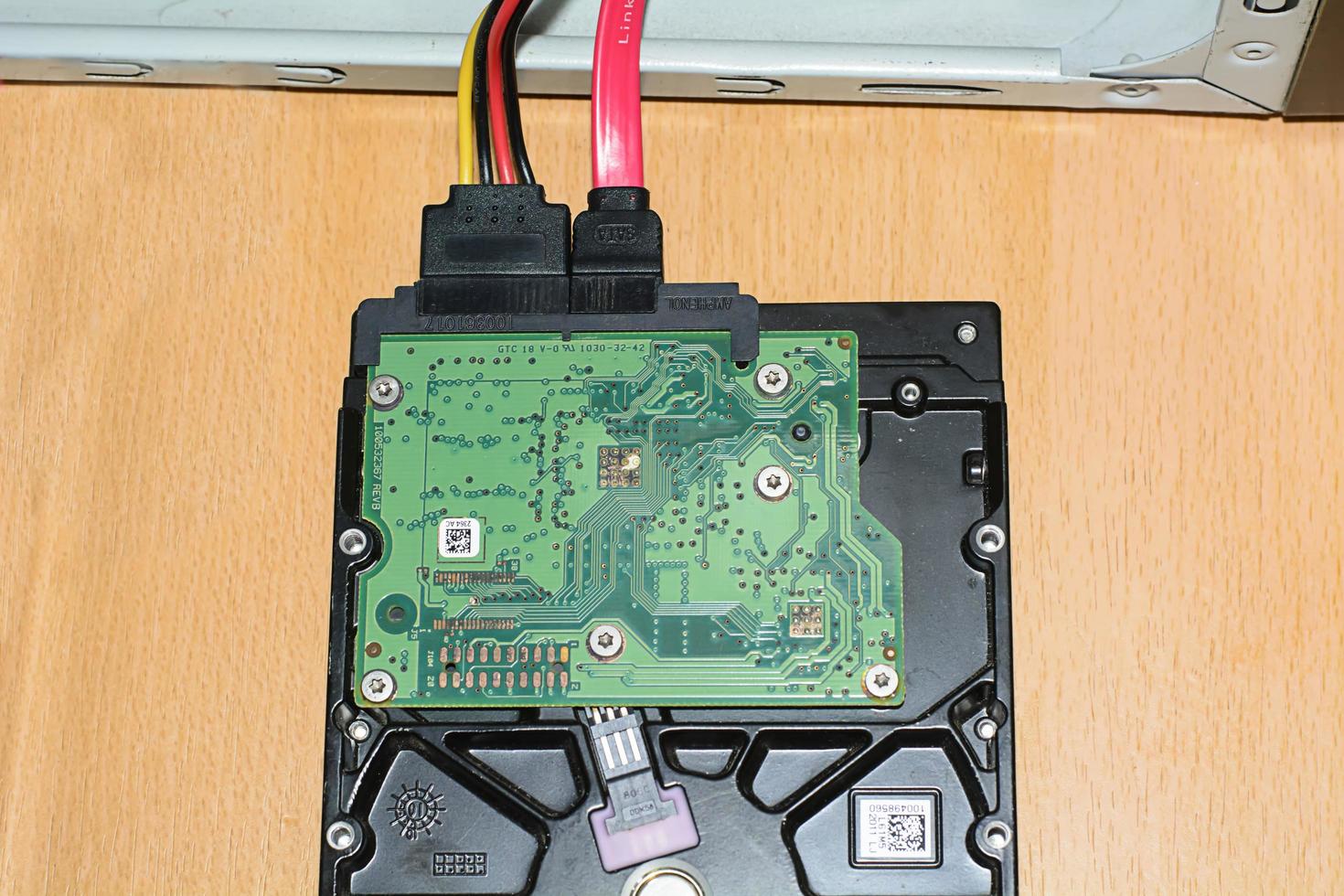 Harddisk drive connected pc photo
