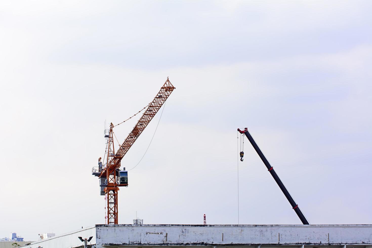 Tower crane is the critical equipment in construction. photo