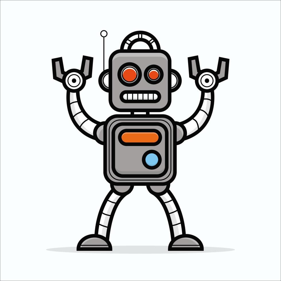 Robot linear icon. Thin line illustration. Contour symbol. Vector isolated outline drawing.