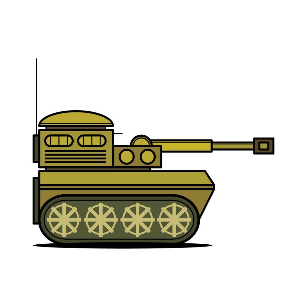 Ilustración de vector de tanque militar.