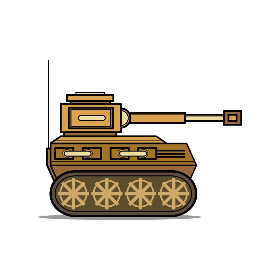 Ilustración de vector de tanque militar.