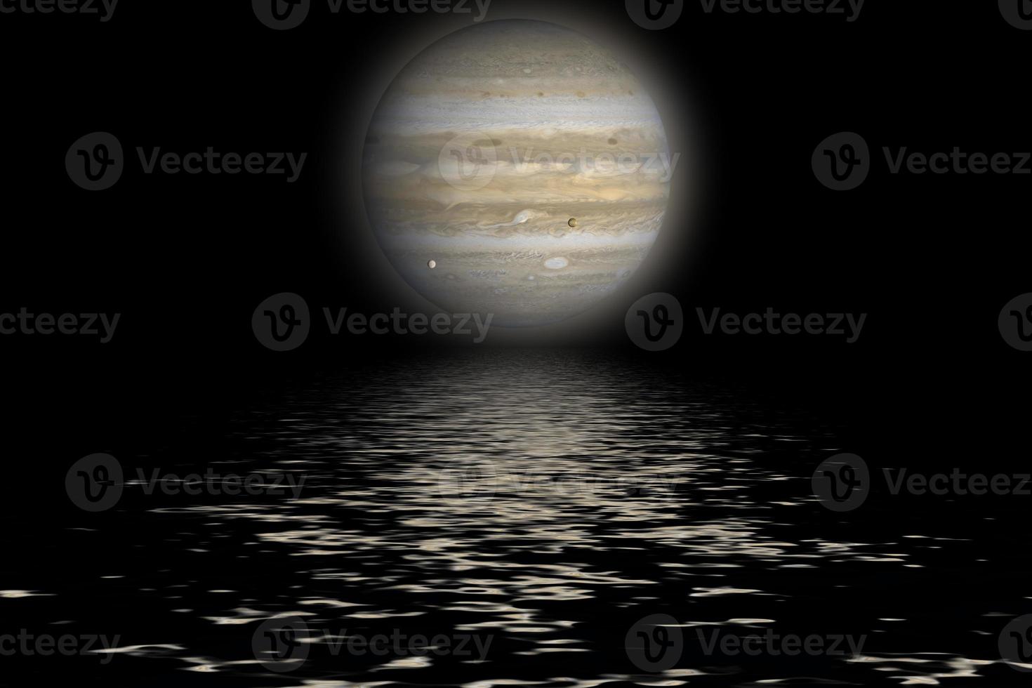 Planet Jupiter. Elements of the furnished by NASA. photo