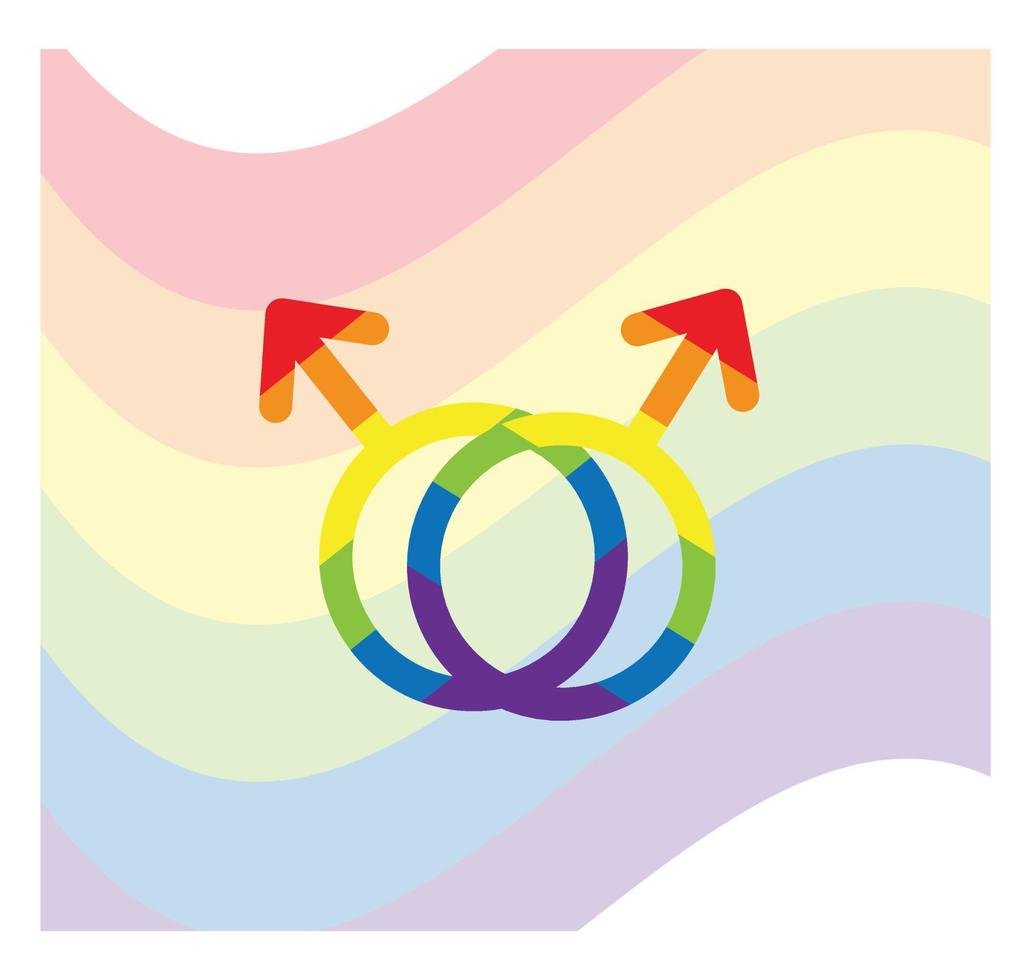 A sign with a flag for LGBT Pride Day. Illustration Stop homophobia for the International Day against Homophobia. vector